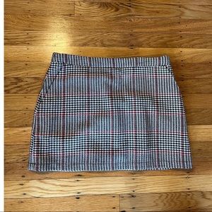 Plaid A-line Mini Skirt